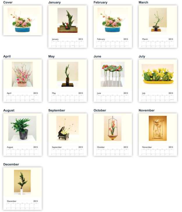 2015 Ikebana Calendar